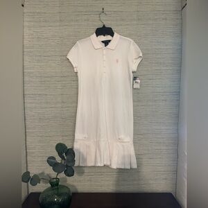 Ralph Lauren girls shirt, dress tennis dress white